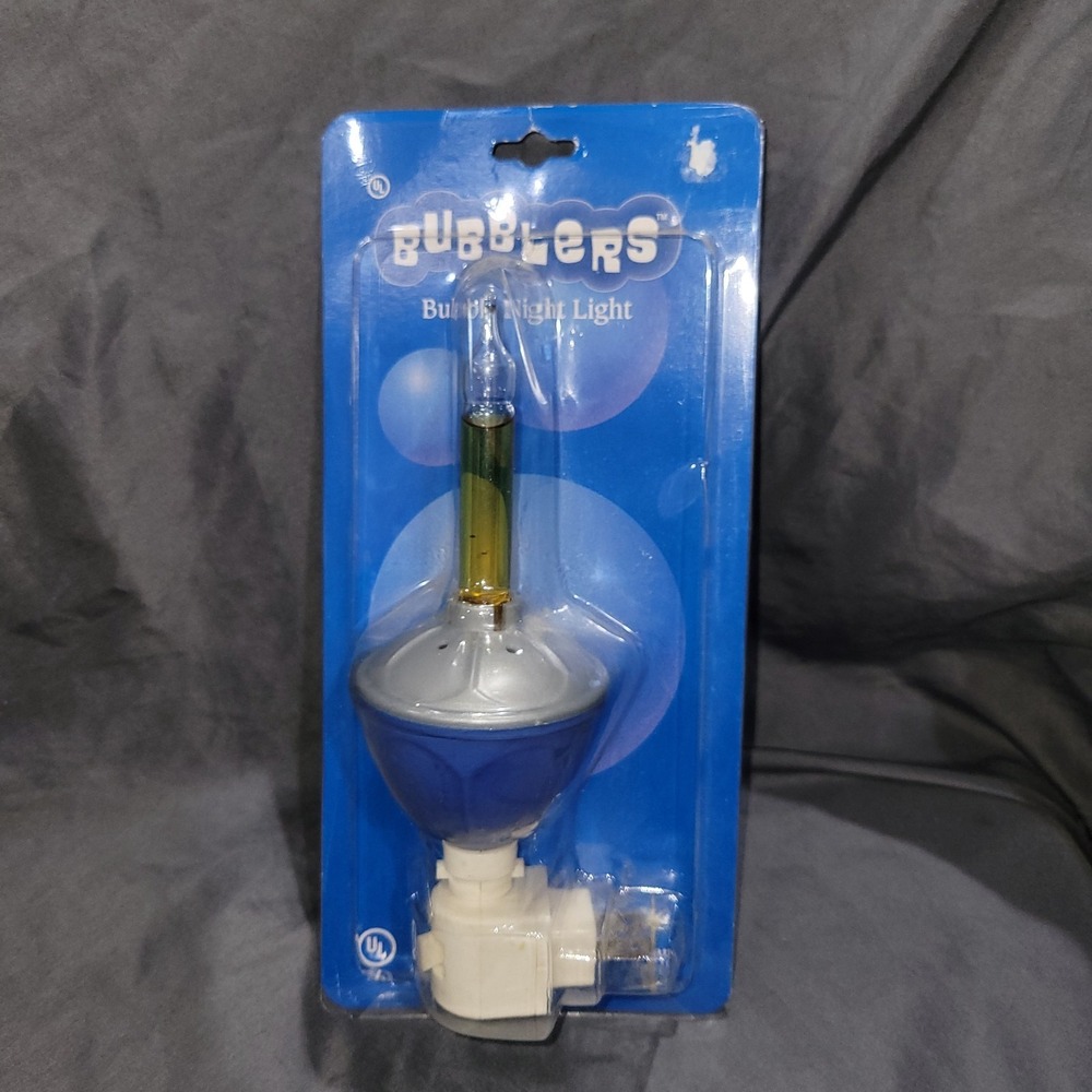 Vtg Bubble Bubbler Night Light NIB Blue Yellow
